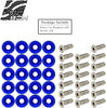 CNC Billet Aluminum Bumper Fender Washer/Bumper Washer Bolt/Engine Bay Dress Up- 20 Pieces Kit (Blue)