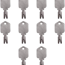 Weelparz Forklift Key 1430 166 For Hyster Heavy Equipment Daewoo Yale JLG Gradall Gehl Crown Construction Ignition Key Set (10 Keys)