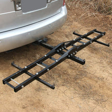KAYCENTOP Hitch Mounted Motorcycle Rack 300LBS Capacity Scooter Carrier Hauler with Loading Ramp fit 2 inch Receiver of Most Vehicles SUVs Vans