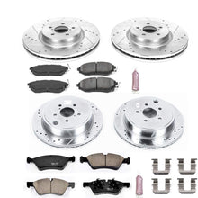 Power Stop K5830 Front & Rear Brake Kit with Drilled/Slotted Brake Rotors and Z23 Evolution Ceramic Brake Pads