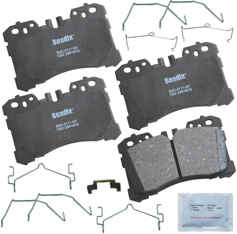 Bendix CFC1282 Premium Copper Free Ceramic Brake Pad (with Installation Hardware Front)