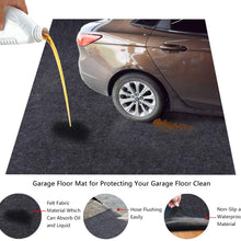 Garage Floor Mat,Absorbent Fabric,Anti-slip and Waterproof Backing,Washable,Garage and Shop Parking Mats(16.7 Feet x 6.7 Feet)