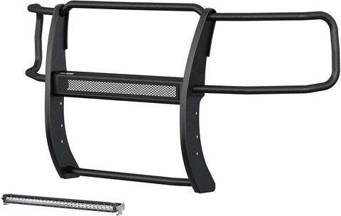ARIES 2170024 Pro Series Black Steel Grille Guard with Light Bar, Select Chevrolet Silverado 1500