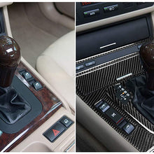 3pcs Set Carbon Fiber Instrument Dashboard Console Gear Box Panel Frame Decal Cover Trim for BMW 3 Series 4th E46 320i 325i 330i 335i 340i M3 1998-2006