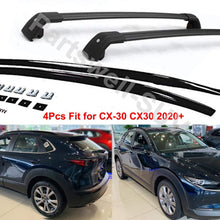 YiXi-Partswell 4Pcs Roof Rail Side Rail Roof Rack Lockable Cross Bars Crossbar Aluminum Fit for Mazda CX-30 2020 2021