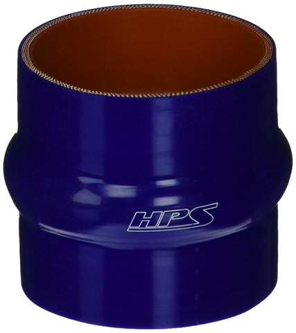 HPS HTSHC-300-BLUE Silicone High Temperature 4-ply Reinforced Straight Hump Coupler Hose, 60 PSI Maximum Pressure, 3