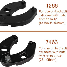 Camoo 1266 Adjustable Gland Nut Wrench & 7463 Small Universal Gland Nut Wrench For Hydraulic Cylinder Nuts 2" to 6", 1" to 3-3/4" (set of 2)