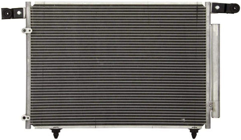 VioletLisa All Aluminum Air Condition Condenser 1 Row Compatible with 2002-2006 MPV 3.0L V6 Without Oil Cooler