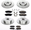 Power Stop K4477 Front & Rear Brake Kit with Drilled/Slotted Brake Rotors and Z23 Evolution Ceramic Brake Pads