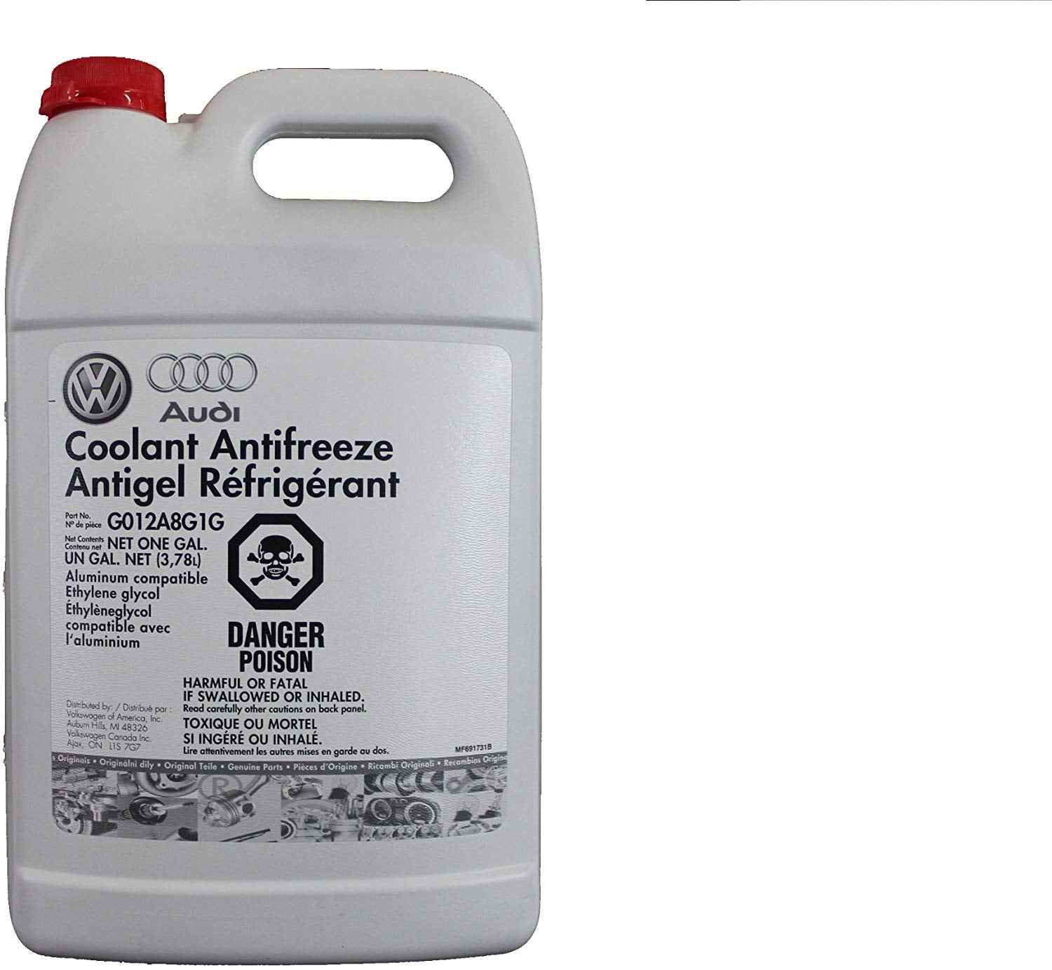 Audi Coolant Antifreeze Antigel Refrigerant (Part No. G013A8J1G), 1 Gallon