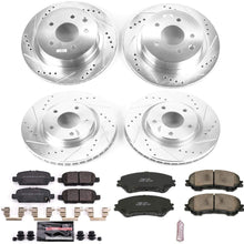 Power Stop K7035 Front & Rear Brake Kit with Drilled/Slotted Brake Rotors and Z23 Evolution Ceramic Brake Pads