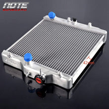 Compatible For HONDA CIVIC EK EG D15 D16 1992-2000 Aluminum Racing Radiator Replacement 3 Row 52mm+ 12" Red Radiator Cooling Fan
