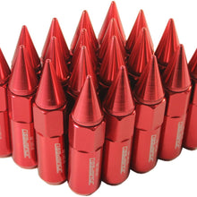 JDMSPEED New Red 20PCS M12X1.5 Cap Spiked Extended Tuner 60mm Aluminum Wheels Rims Lug Nuts