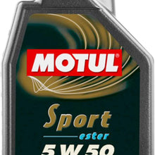Motul 103048 Sport 5w50 1 Liter, 1 Large, 1 Pack, 33.81 Fluid_Ounces