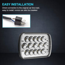 Clear 7x6 inch Led Headlights Led Sealed Beam Headlamp with High Low Beam H6054 6054 Led Headlight for Jeep Wrangler YJ Cherokee XJ H5054 H6054LL 6052 6053 2Pc 5x7