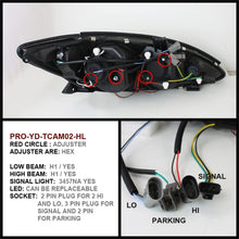 Spyder Auto PRO-YD-TCAM02-HL-BK Toyota Camry Black Halo Projector Headlight