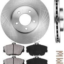 CRK13506 FRONT 293 mm Premium OE 5 Lug [2] Brake Disc Rotors + [4] Ceramic Brake Pads + Clips