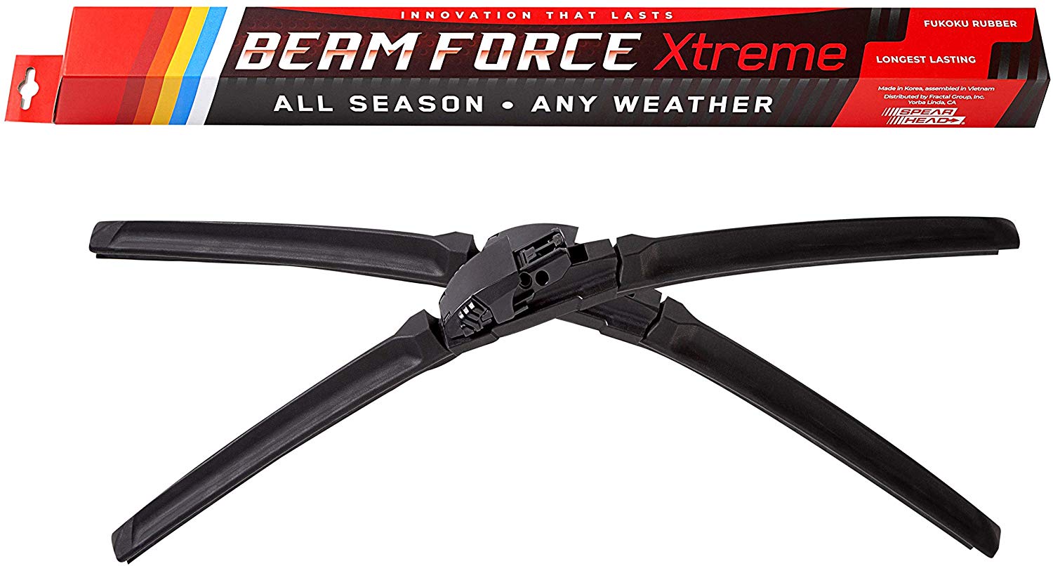 Beam Force XTREME 26”+16” Wiper Blades w/Japanese Fukoku Rubber for Longest Life, 6-MO Warranty (Pair)