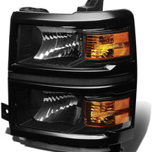 GM2502389 OE Style Black Housing Driver/Left Side Headlight Lamp for Chevy Silverado 14-15