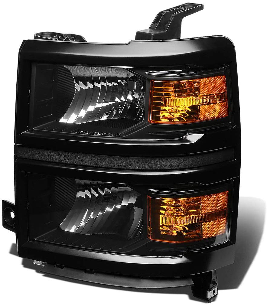 GM2502389 OE Style Black Housing Driver/Left Side Headlight Lamp for Chevy Silverado 14-15