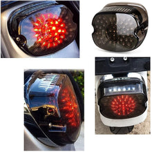 Harley Davidson Smoked LED Tail Light Brake Turn Signal Lights for 2002-2010 FXST Models Harley Sportster 1200 Dyna Smoke Lens Lay Down Style