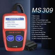 CARXtruck MS309 Universal OBD2 Scanner for All Cars Code Reader OBDII Smog Check Engine Light Diagnostic Scan Tool
