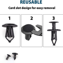 LotFancy 100PCS Car Fender Clips, Nylon Push Retainer Clips, Auto Body Clips Compatible with Honda Mazda Nissan Boat Toyota Retainer Clips kit, 8mm Universal - Fits Most Models