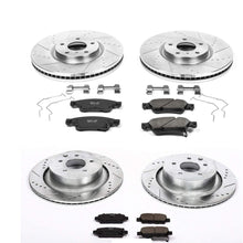 Power Stop K2862 Front & Rear Brake Kit with Drilled/Slotted Brake Rotors and Z23 Evolution Ceramic Brake Pads