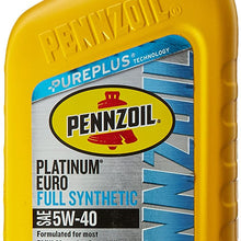 Pennzoil Platinum Euro Full Synthetic 5W-40 Motor Oil (1-Quart, Single-Pack)