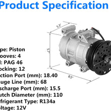 labwork AC Compressor & A/C Clutch Replacement for 2005-2006 2008-2017 Toyota Yaris 8831052530 8831052250