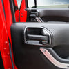 RT-TCZ Carbon Fiber ABS Car Inner Door Handle Bowl Cover Trim Frame Decor for 2011-2017 Jeep Wrangler JK JKU 4-Door