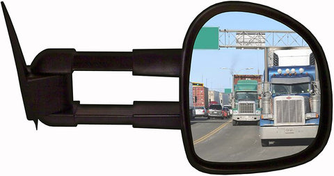 CIPA 80010 Extendable Replacement Manual Towing Mirror fits 1988-2000 CK Chevy/GMC Pickup - Right Hand Side