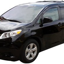 Auto Ventshade 94365 Original Ventvisor Side Window Deflector Dark Smoke, 4-Piece Set for 2011-2018 Toyota Sienna