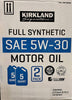 KIRKLAND SIGNATURE Full Synthetic SAE 5W-30 Motor Oil 5 Quart | 2 Pack