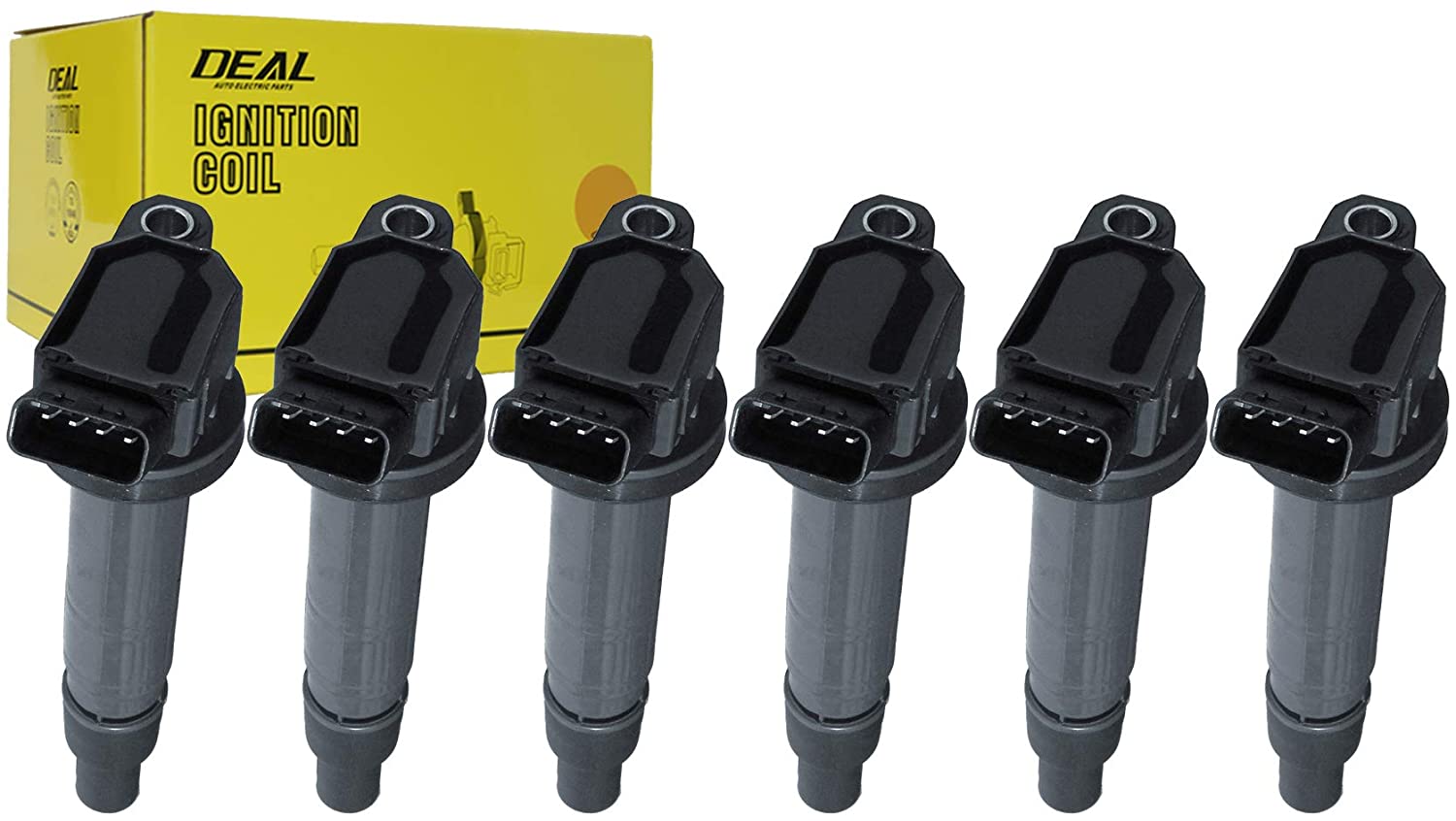 DEAL Pack of 6 New Ignition Coils For Scion xB - Toyota Tacoma Tundra 4Runner SR5 Camry Solara FJ Cruiser - Lexus IS F/RC F/GS F 2.4L 2.7L L4 4.0L V6 5.0L V8 Replacement# UF495 C1426 5C1419