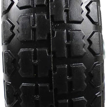 MaxxHaul 50501 Diameter 10" Flat Free All Purpose Tire with 5/8" Ball Bearing Axle Bore Dia, Black
