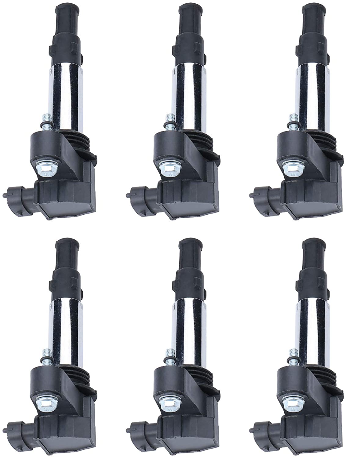 DRIVESTAR UF375 set of 6 Ignition Coils for Cadillic CTS/SRX/STS,for Chevrolet Vectra, for Saab 9-3,for Buick Allure/Enclave/Lacrosse/Rendezvous Traverse Acadia