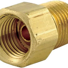 Allstar ALL50121 1/8" NPT Male to 1/4" Brass Straight Inverted Flare Female Brake Line Adapter Fitting, (Pack of 4)