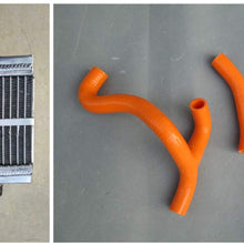 Aluminum radiator + hoses for KTM 50 SX SXS MINI 50cc 49cc 2012-2017 13 14 (orange)