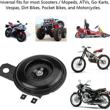 Motorcycle Horns, Motorcycle Universal Waterproof Electric Horn Round Loud Speaker for Scooter Moped Dirt Bike