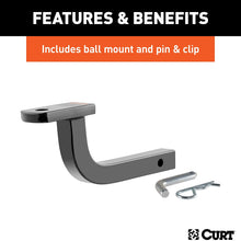 CURT 115253 Class 1 Trailer Hitch with Ball Mount, 1-1/4-Inch Receiver for Select Honda Accord,Black