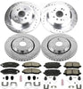 Power Stop K6956 Front & Rear Brake Kit with Drilled/Slotted Brake Rotors and Z23 Evolution Ceramic Brake Pads