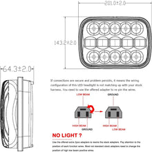 BICYACO DOT 110W 5x7 Inch Led Headlights 7x6 Inch Hi/Low Led Sealed Beam Headlamp for Jeep Wrangler YJ Cherokee XJ H4 Plug H6054 Headlights H5054 6054 6052 Toyota Pickup（Chrome）