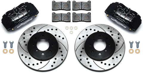 Wilwood 140-12996-D Brake Kit with Drilled Rotors, Black, Front