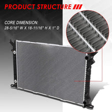 13188 OE Style Aluminum Core Cooling Radiator Replacement for Audi A5 Q3 Q5 A4 Allroad 2.0L CAED / 3.2L CALA AT 10-17