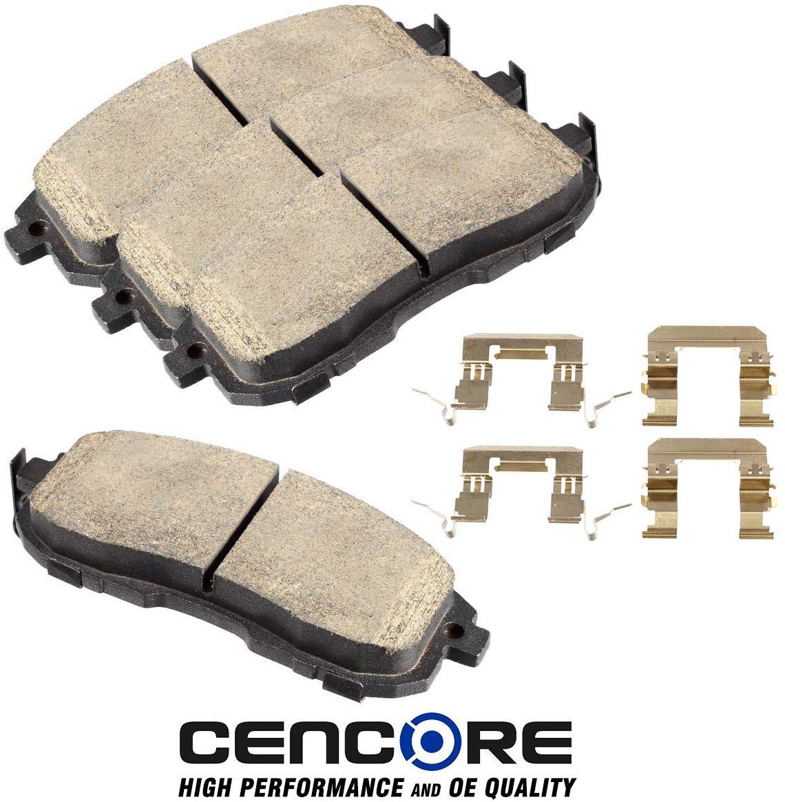 CENCORE Front Brake Disc Pad Set 4 pcs Ceramic Brake Pads Kits Compatible with Nissan Altima 2007-2013/Nissan Juke 2011-2014/Nissan Sentra 2007-2011