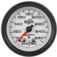 Auto Meter 7855 Phantom I 2-5/8" 100-260 Degree F Full Sweep Electric Water Temperature Gauge with Peak Memory and Warning