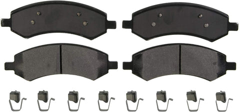 Wagner QuickStop ZX1084 Semi-Metallic Disc Pad Set Includes Pad Installation Hardware, Front