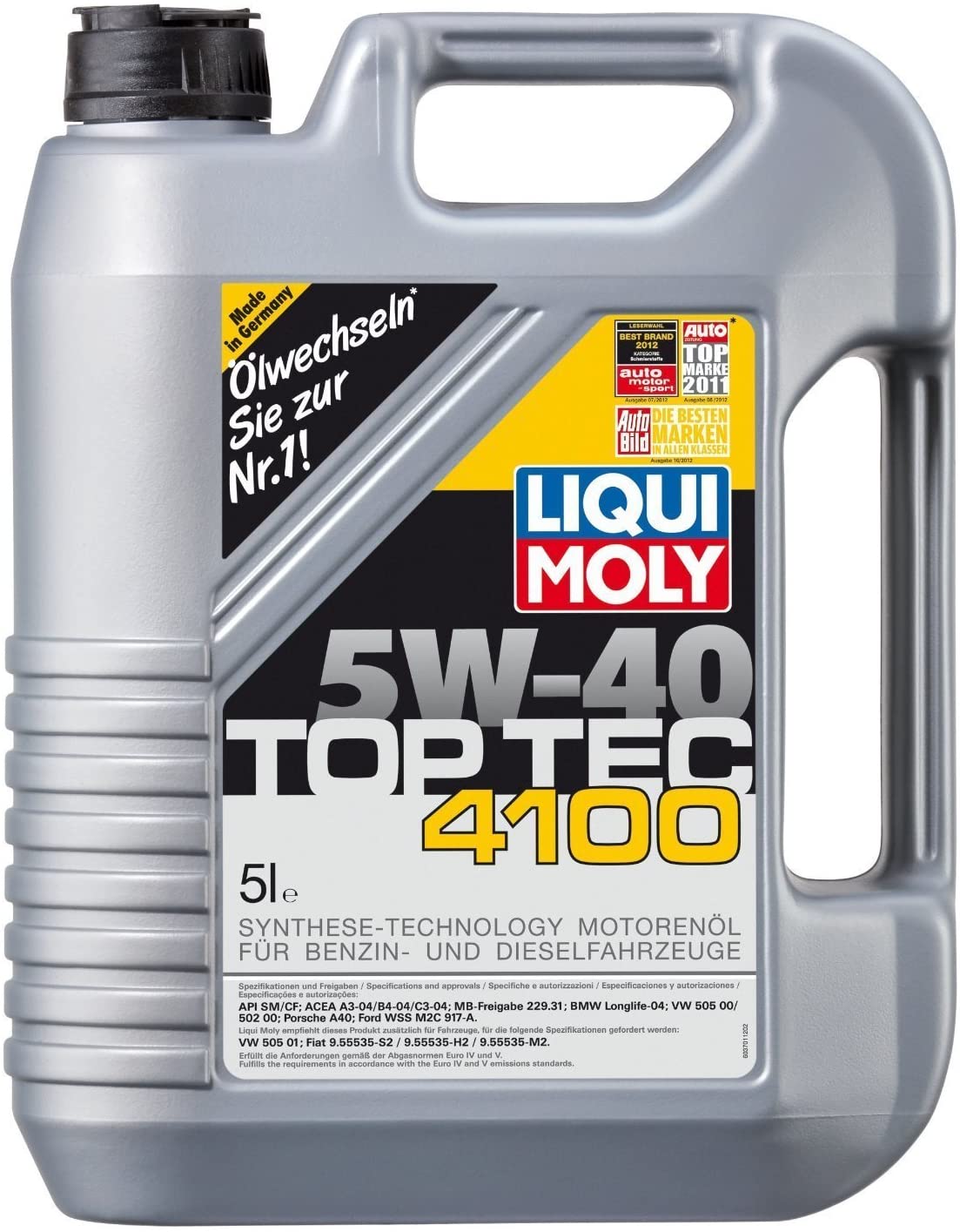 Liquimoly 2330 5W-40 Top Tec 4100 Motor Oil, 5 L, 4 Pack