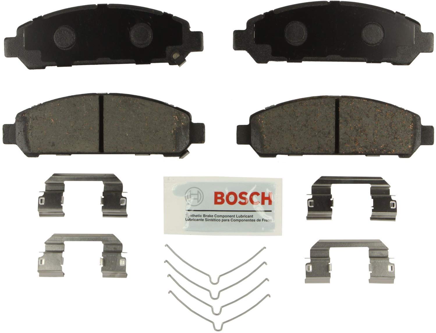 Bosch BE1401H Blue Disc Brake Pad Set with Hardware for 2009-15 Toyota Venza - FRONT